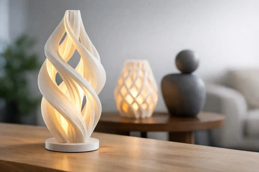 Lampe sculpturale impression 3D et design
