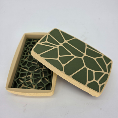 Boîte à savon Design Voronoi Nomade - Artisanal Biosourcé Jura