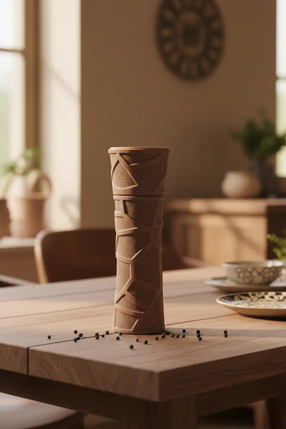 Moulin à Poivre et Sel Design Bois "L'Écorce" - Artisanal Jura