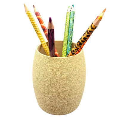 Pot à crayon rond – Surface texturée | Fabrication artisanale jurassienne BEN-J-3DCREA