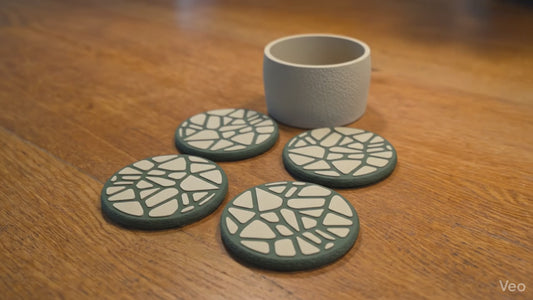 Set de Dessous de Verre Voronoi — Design Architectural